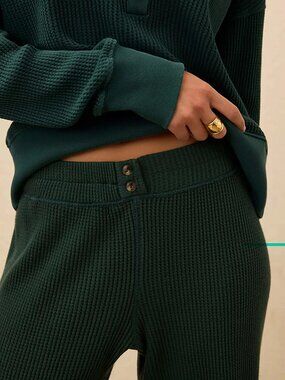 Faherty Women's Apres Waffle Pants Size Large & XLarge Seamoss NWT